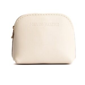 Portland Leather Mini Luna Pouch in Bone Coin Pouch